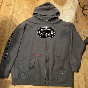 Ecko Unlimited Charcoal Zip-Up Hoodie